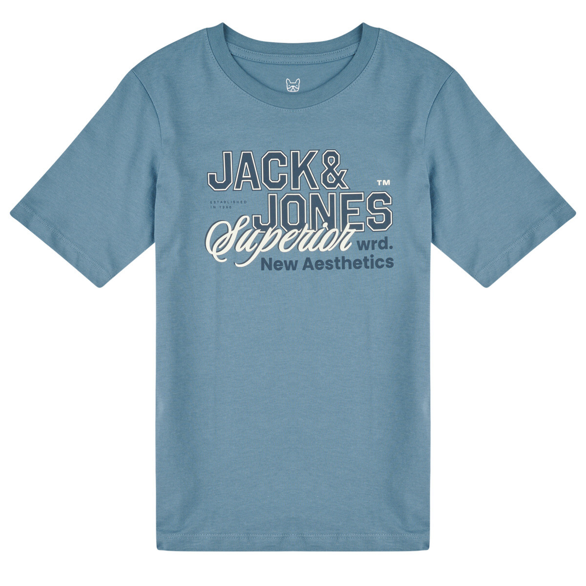 Jack & Jones  JJELOGO TEE SS O-NECK  Modrá