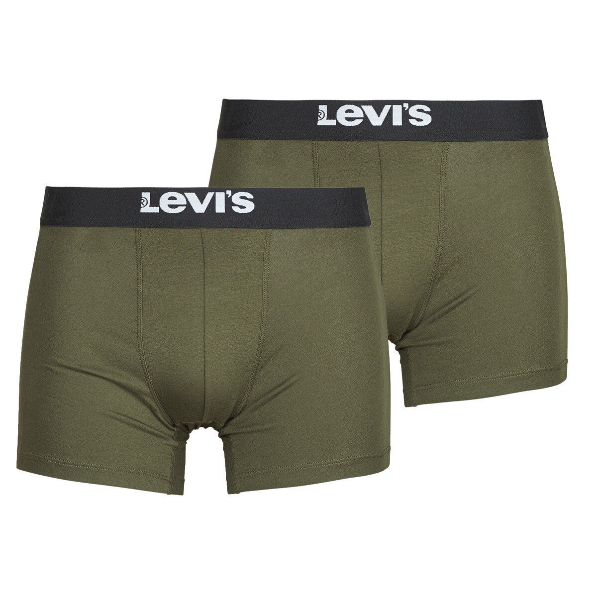 Levis  SOLID BASIC BOXER ORGANIC COTTON Pack de 2  Khaki