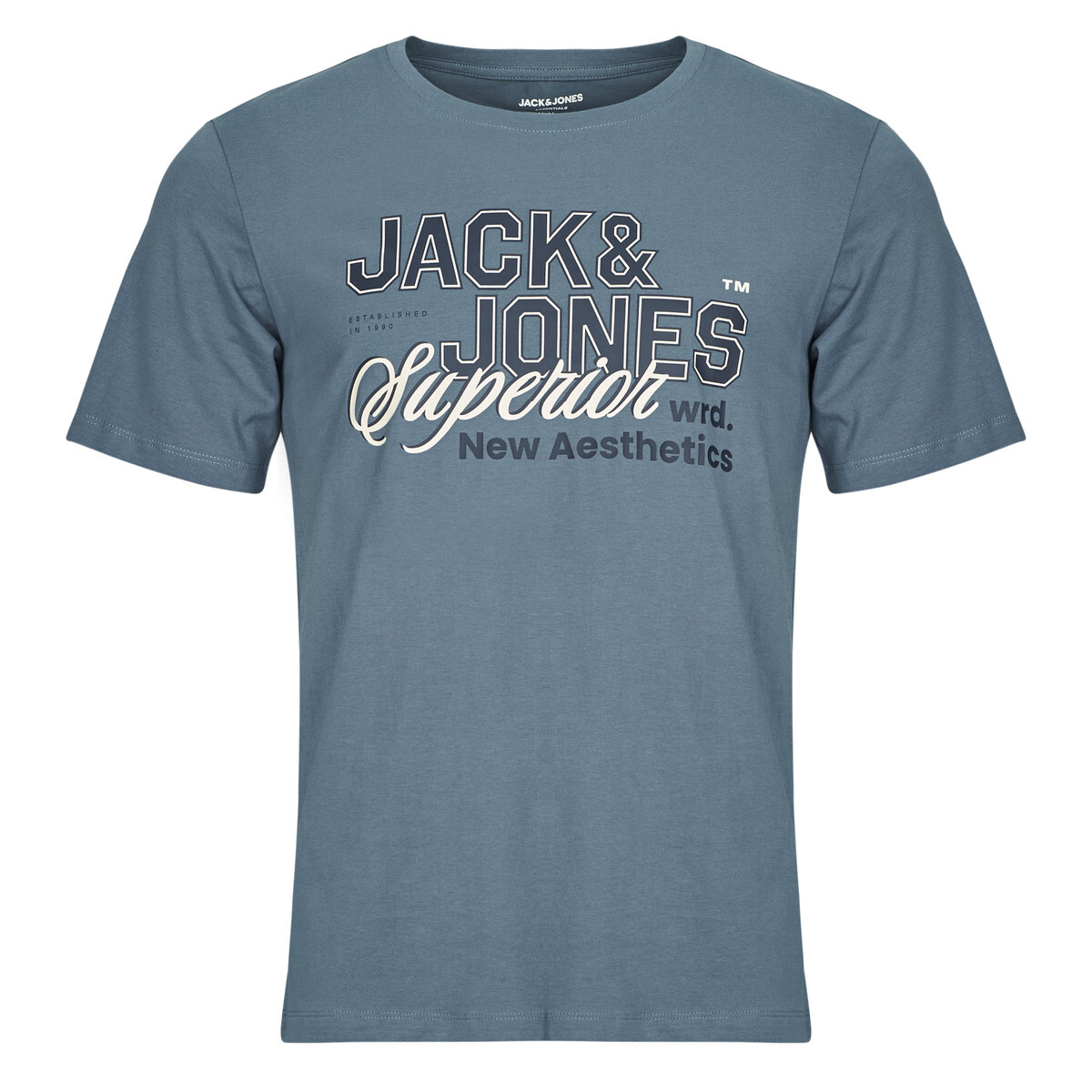 Jack & Jones  JJELOGO TEE SS  Modrá