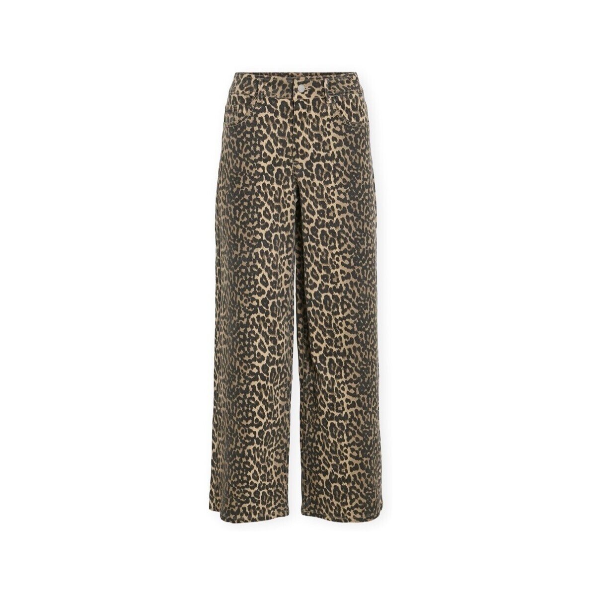 Vila  Chia Trousers - Birch/Leo  Hnědá
