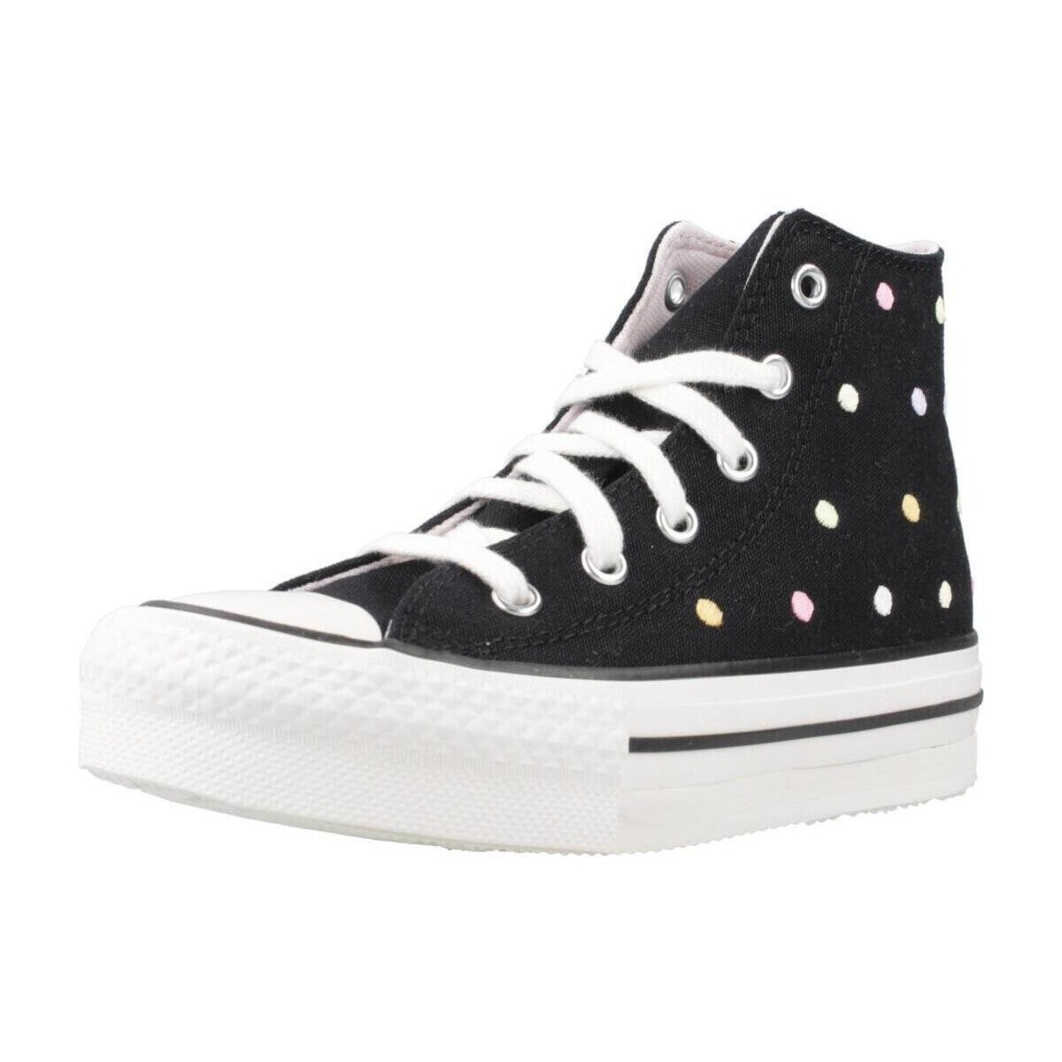 Converse  CHUCK TAYLOR ALL STAR LIFT EMBROIDERED POLKA DOTS PLATFORM  Černá