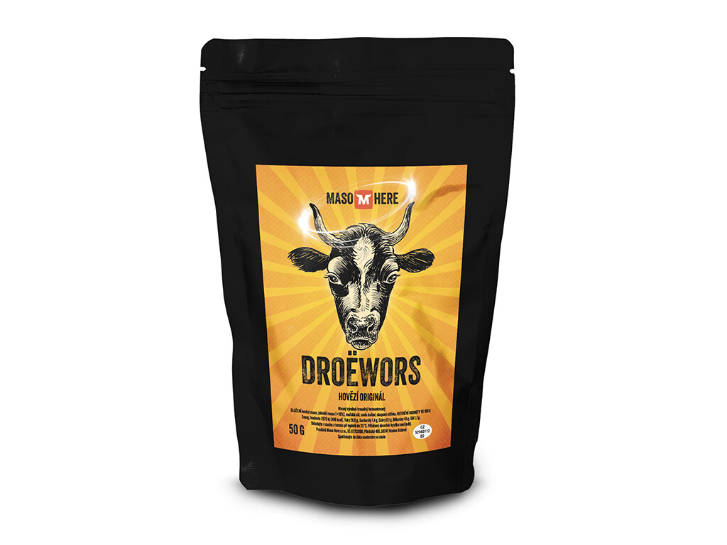 Maso Here Droëwors Hovězí Originál 50g