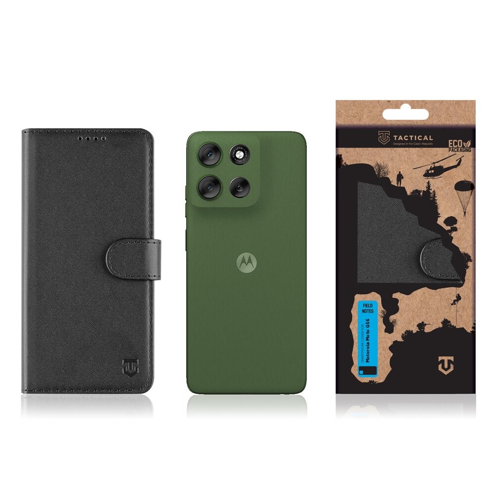 Flipové pouzdro Tactical Field Notes pro Motorola Moto G56, černá