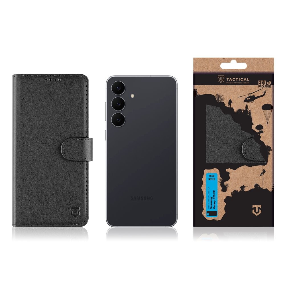Flipové pouzdro Tactical Field Notes pro Samsung Galaxy S25 FE, černá