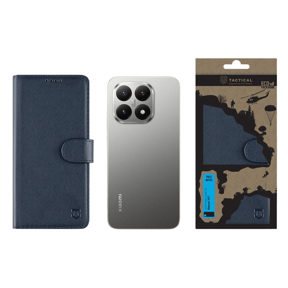 Flipové pouzdro Tactical Field Notes pro Xiaomi 15T, modrá
