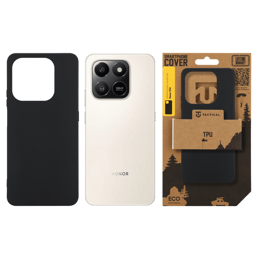 Zadní kryt Tactical TPU pro Honor X7d, černá