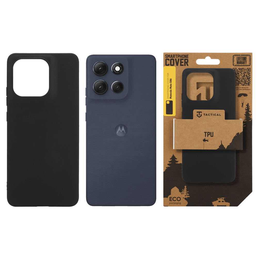 Zadní kryt Tactical TPU pro Motorola Moto G86, černá