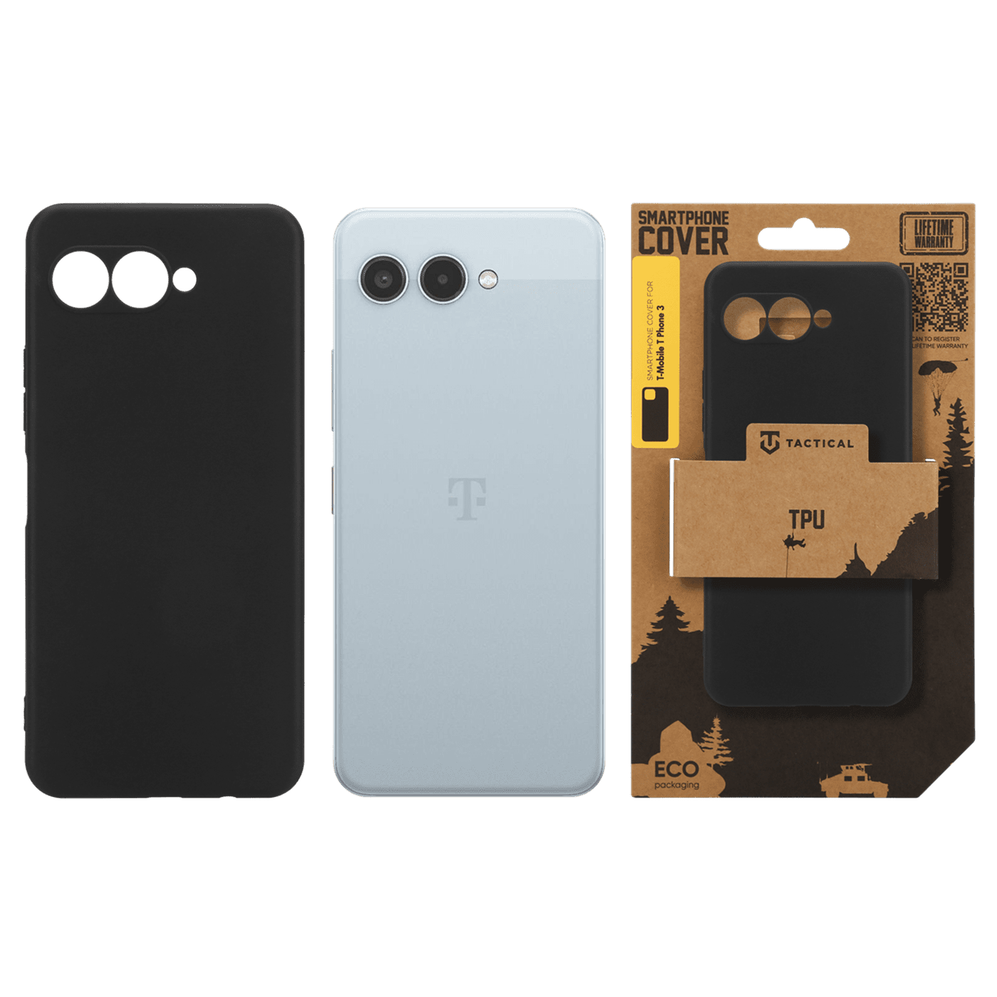 Zadní kryt Tactical TPU pro T-Mobile T Phone 3, černá