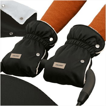 Dvojité černé rukavice na kočár Kruzzel 25814