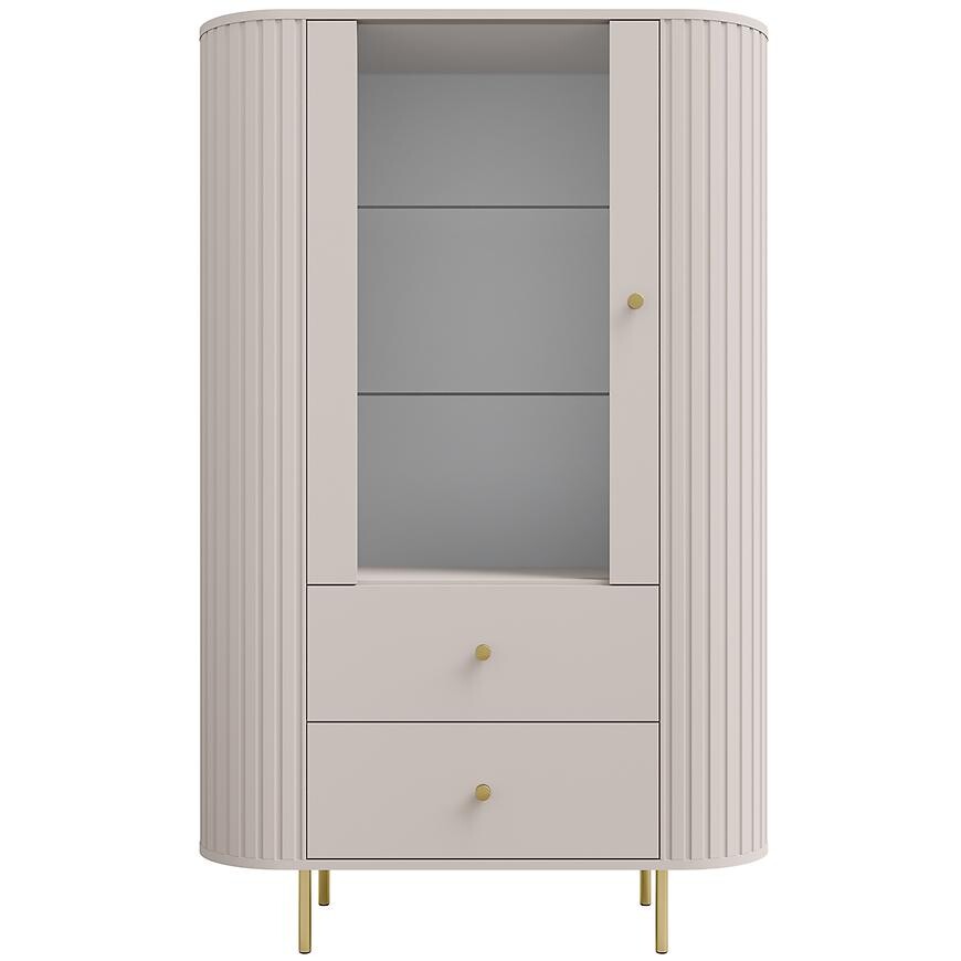 Vitrína Ovalio 112 1F 2S pískově béžová