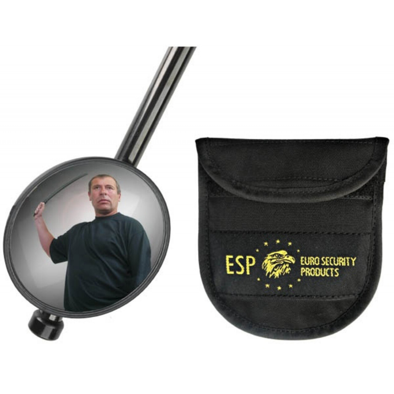 Taktické zrcátko M-2 71mm s pouzdrem - černé