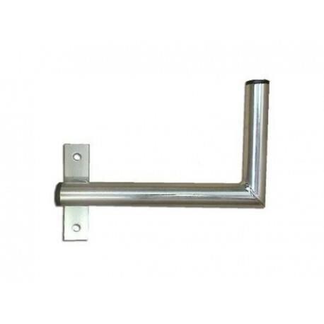 Držák antény na zeď u okna s pásem, levé uchycení, galvanický zinek, délka 25cm, průměr 3, 2cm