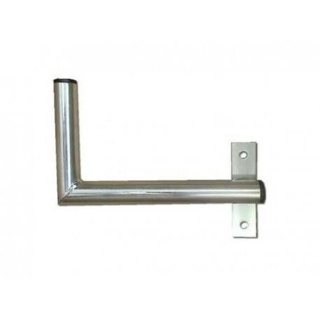 Držák antény na zeď u okna s pásem, pravé uchycení, galvanický zinek, délka 25cm, průměr 3, 2cm