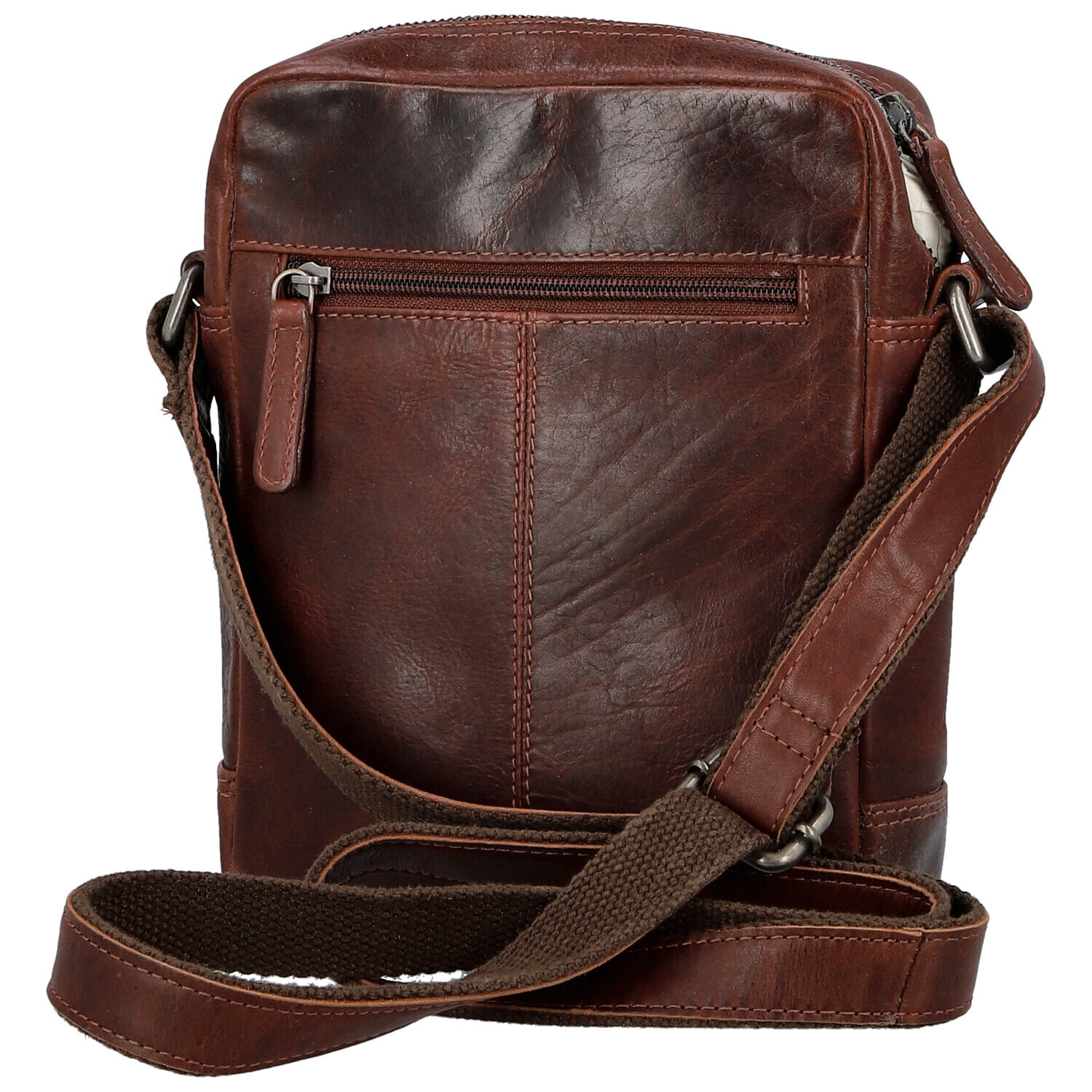 Módní pánská kožená crossbody taška Bellugio Stas, tmavě hnědá