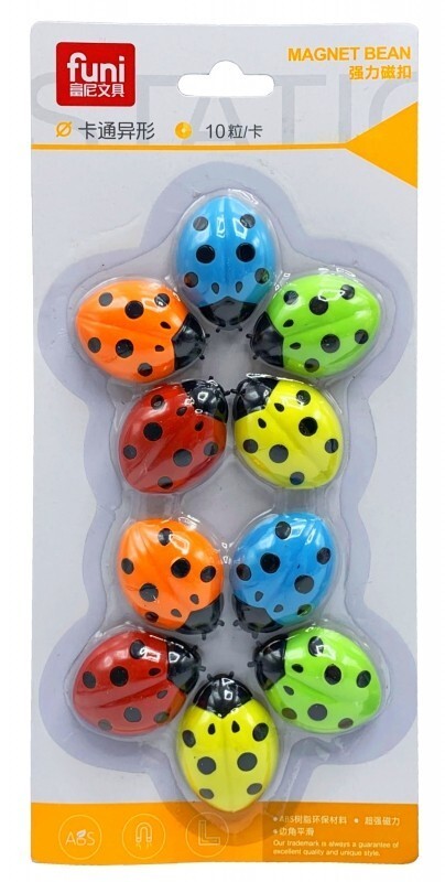 pkstar.cz Magnety dekorační Berušky - 10 ks na blistru - PK19-42