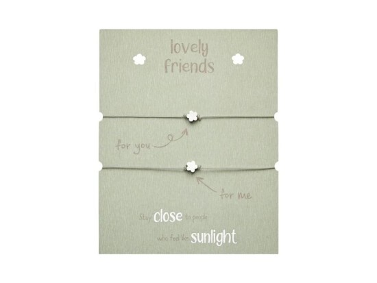 MFP Gifty - Lovely Friends náramek - Flower - stříbrný - 1042794