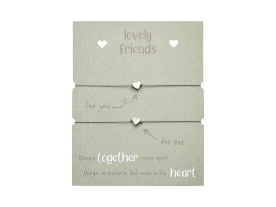 MFP Gifty - Lovely Friends náramek - Heart - stříbrný - 1042796