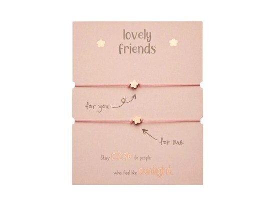 MFP Gifty - Lovely Friends náramek - Flower - růž. zlatý - 1042797