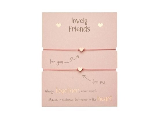 MFP Gifty - Lovely Friends náramek - Heart - růž. zlatý - 1042799
