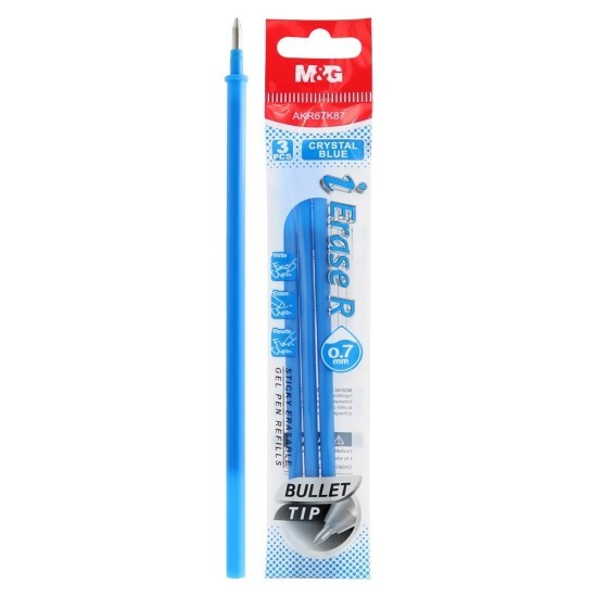 M&G Náplň do gumovacích per M&G iErase R 0.7 - 3 ks - modrá - 530033