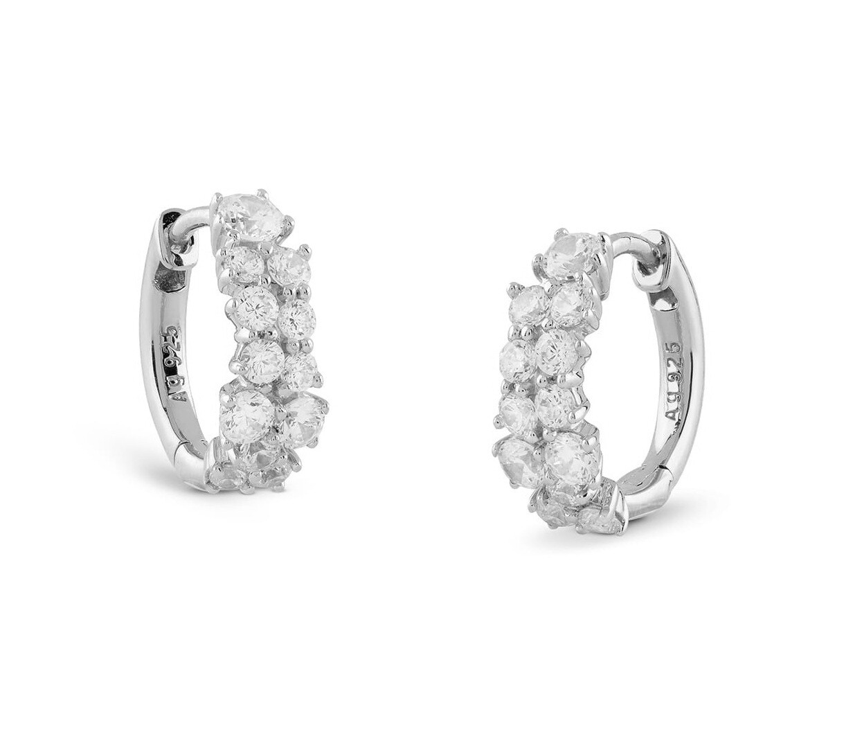 Guess Luxusní kruhové náušnice s kubickými zirkony Jardin JSBE04488JWRHT/U