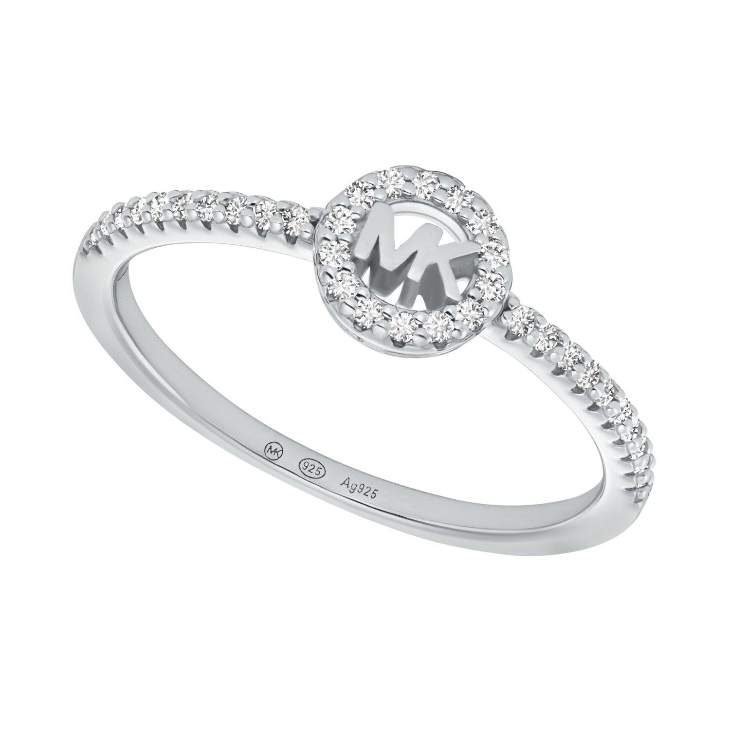Michael Kors Okouzlující stříbrný prsten se zirkony Premium MKC1829040 55 mm