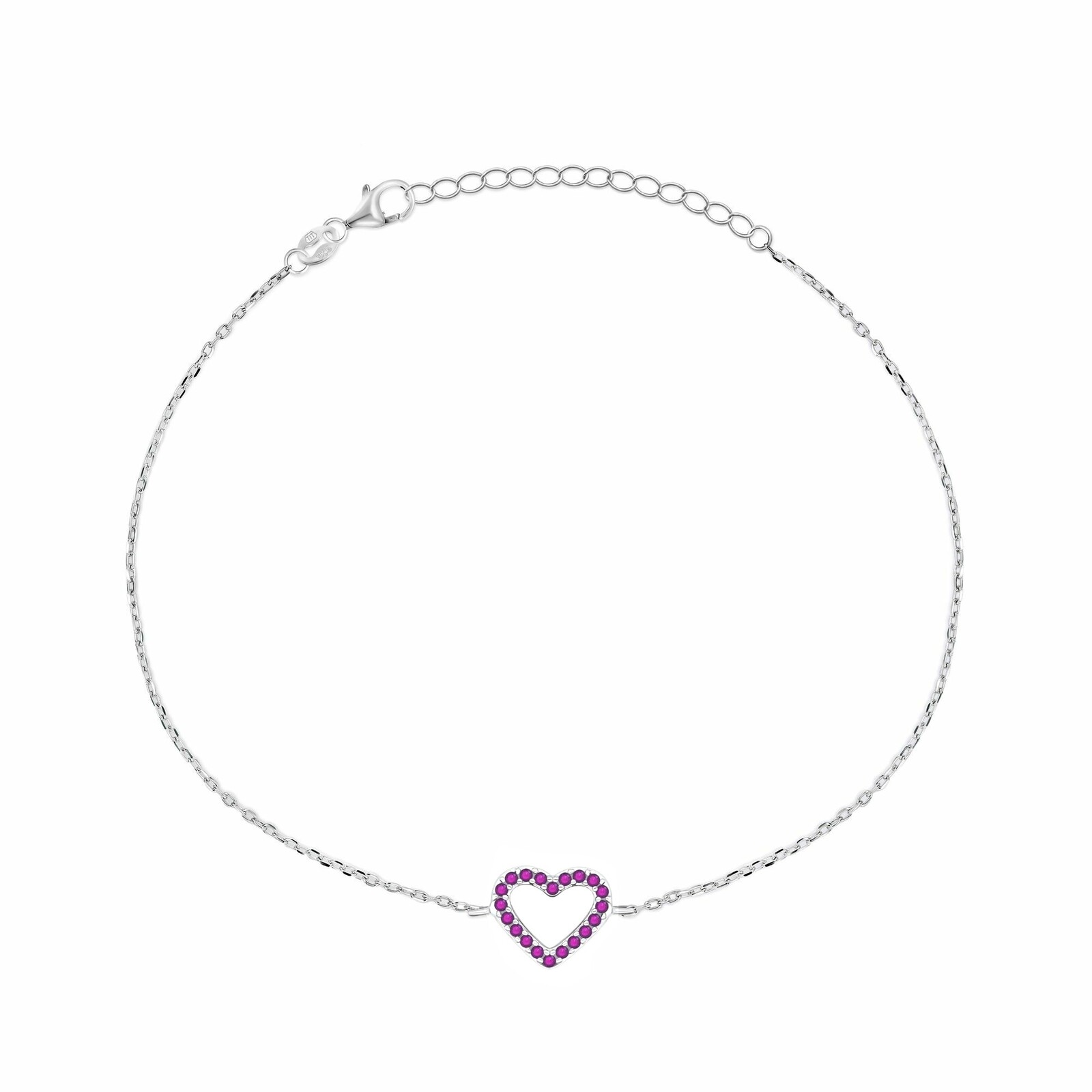 Brilio Silver Krásný stříbrný náramek se srdíčkem BRC39WR