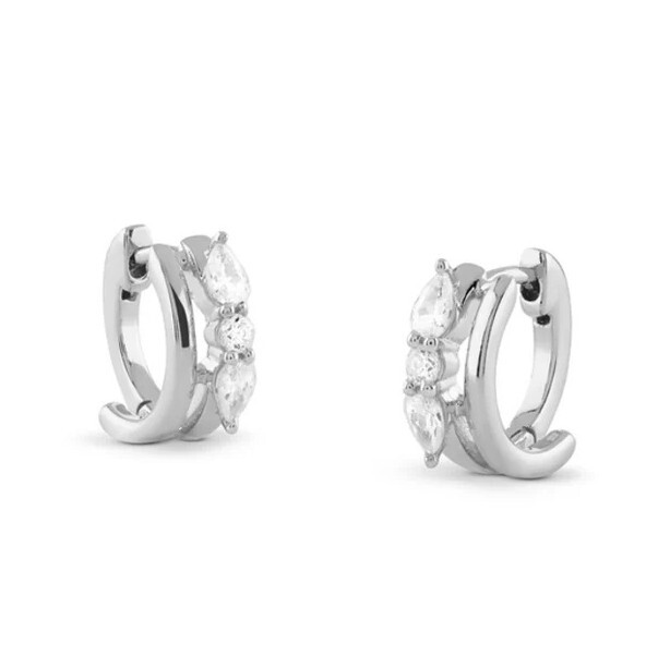 Guess Úchvatné kruhové náušnice s kubickými zirkony Nuances JSBE04520JWRHT/U