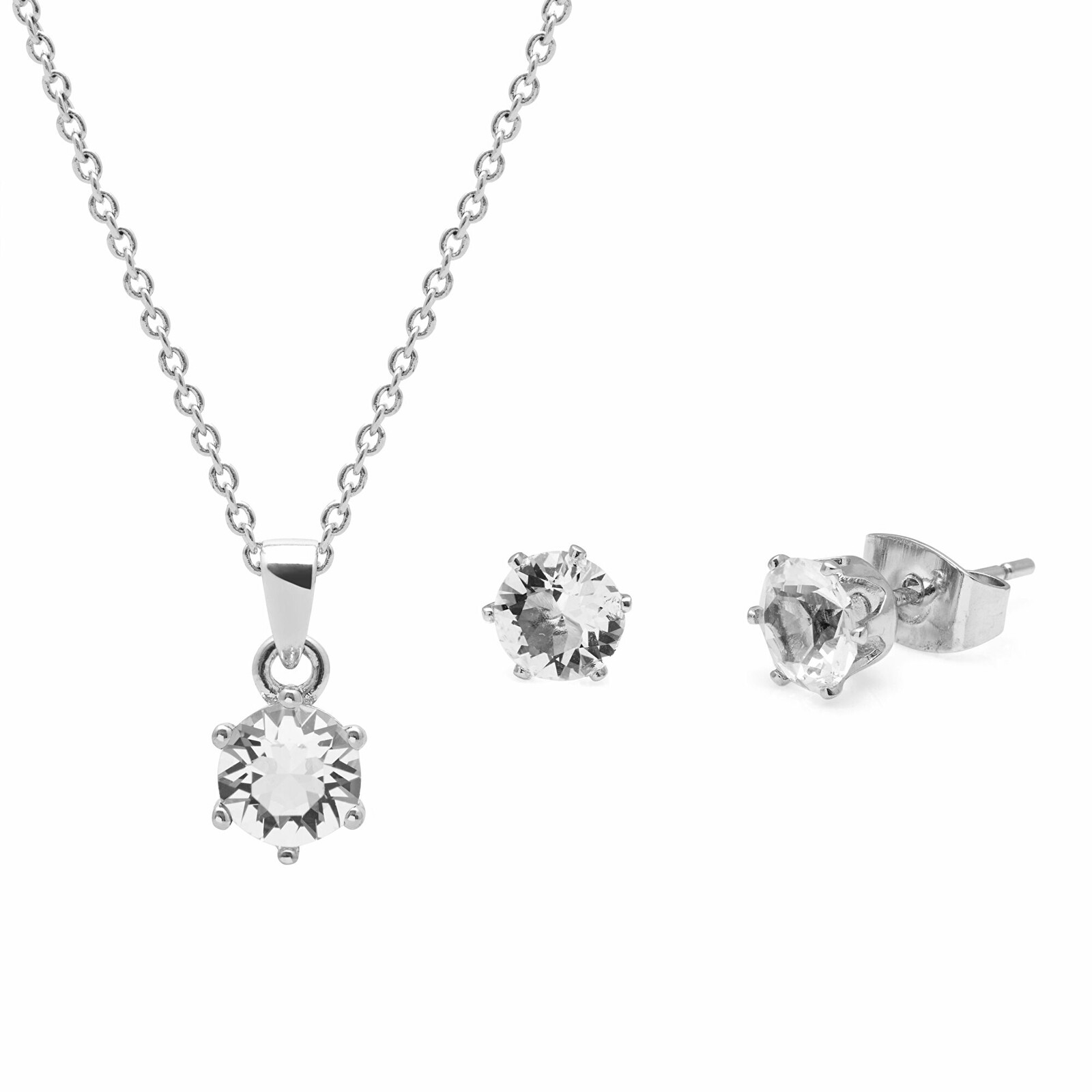 AURA Půvabná sada šperků s krystaly Preciosa PCAUX043 (náušnice, náhrdelník)