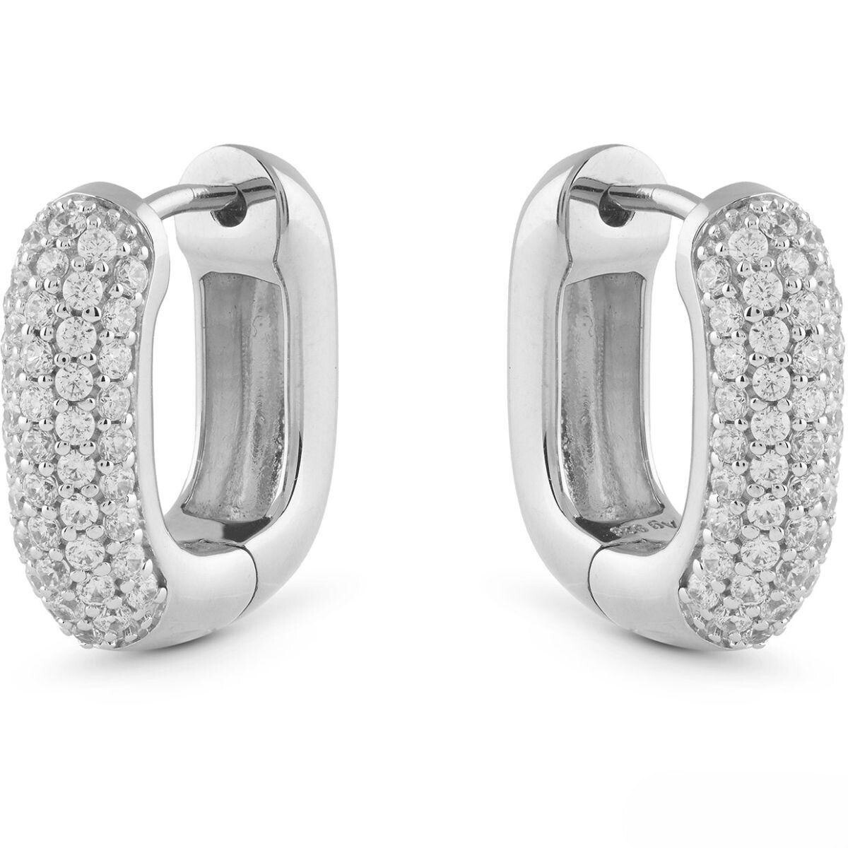 Guess Slušivé oválné náušnice s kubickými zirkony Nuances JSBE04535JWRHT/U