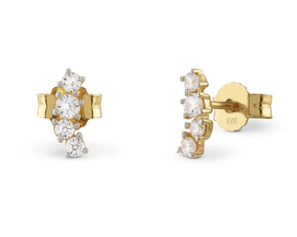 Guess Pozlacené pecky s kubickými zirkony Jardin JSBE04491JWYGT/U