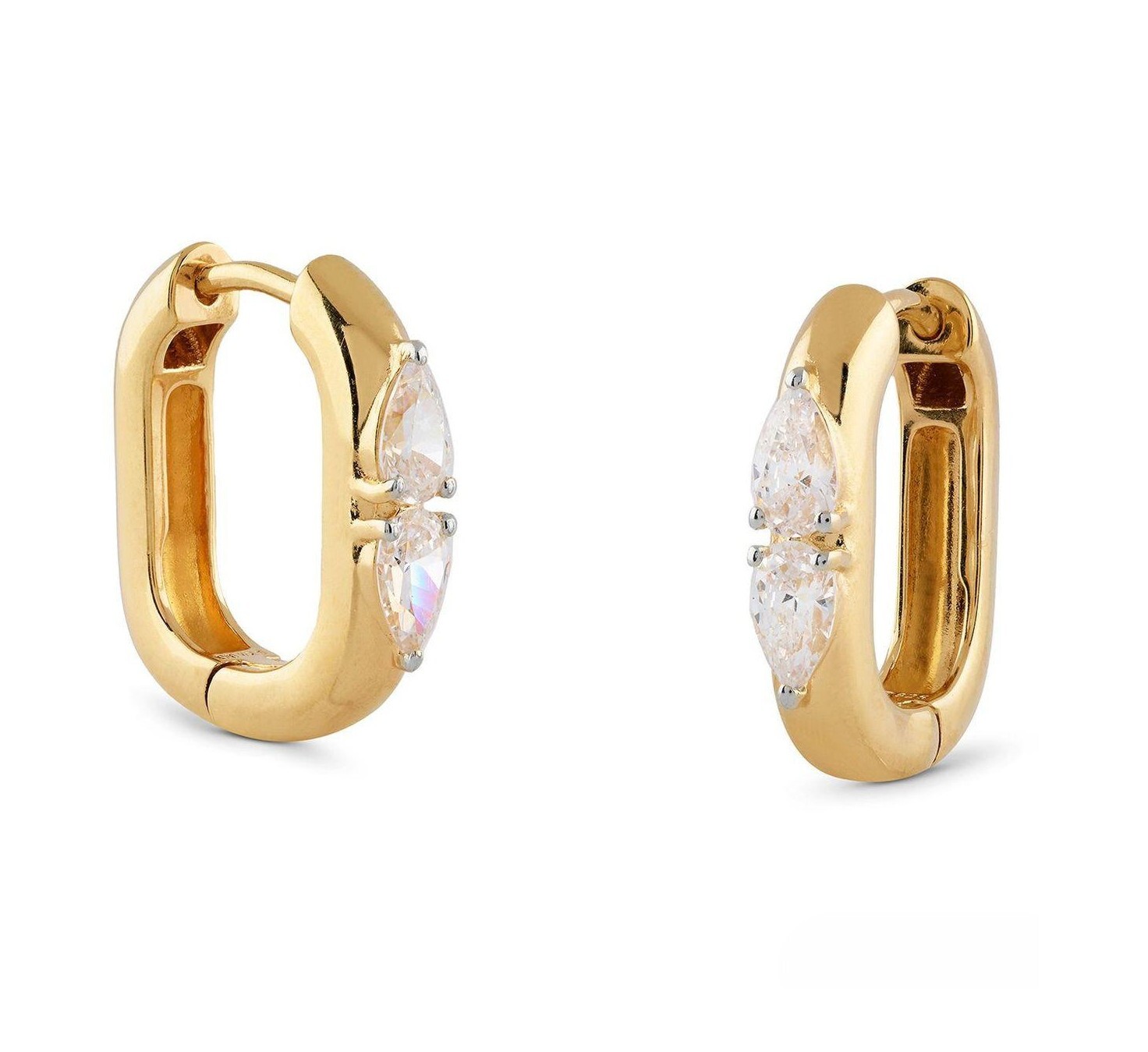 Guess Minimalistické pozlacené náušnice s kubickými zirkony Nuances JSBE04515JWYGT/U