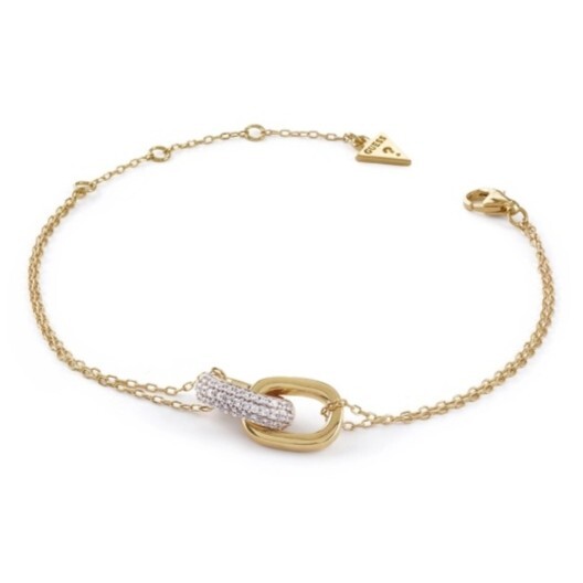 Guess Pozlacený dámský náramek s krystaly Nuances JSBB04547JWYG 18,4 cm