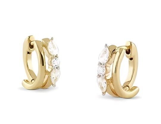 Guess Úchvatné pozlacené náušnice s kubickými zirkony Nuances JSBE04514JWYGT/U