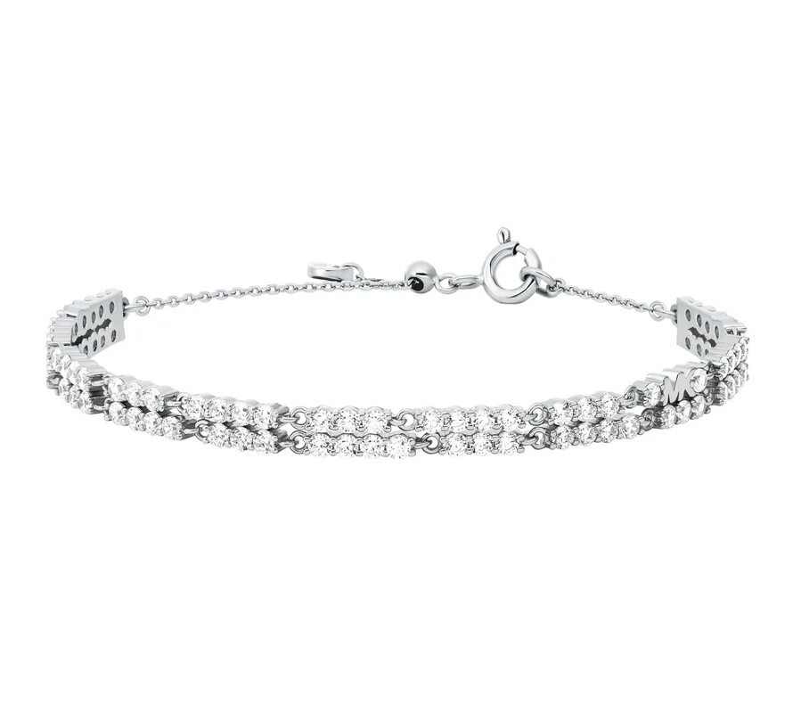 Michael Kors Nádherný stříbrný náramek se zirkony Premium MKC1812040