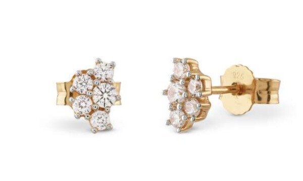 Guess Pozlacené pecky s kubickými zirkony Jardin JSBE04493JWYGT/U