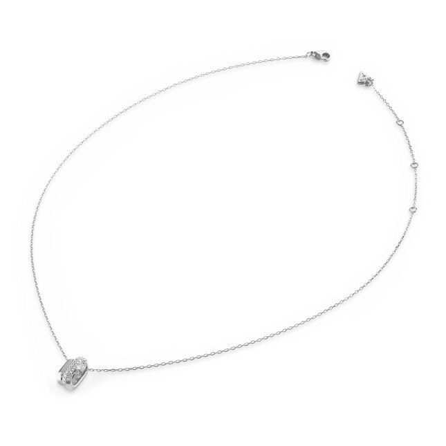 Guess Něžný stříbrný náhrdelník s krystaly Nuances JSBN04508JWRHT/U