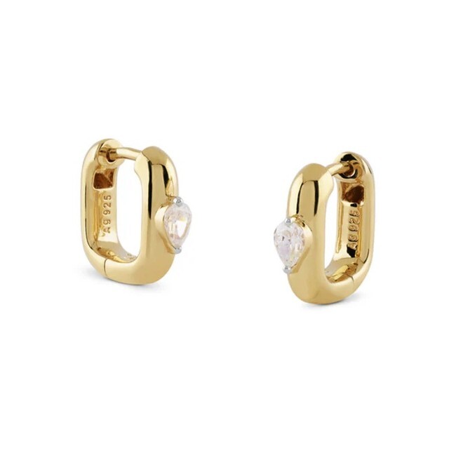 Guess Pozlacené oválné náušnice s třpytivými krystaly Nuances JSBE04552JWYGT/U