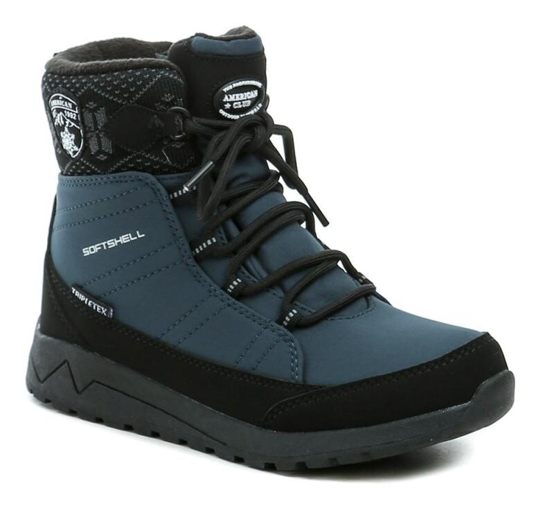 American Club SN86-25 navy dětské zimní boty