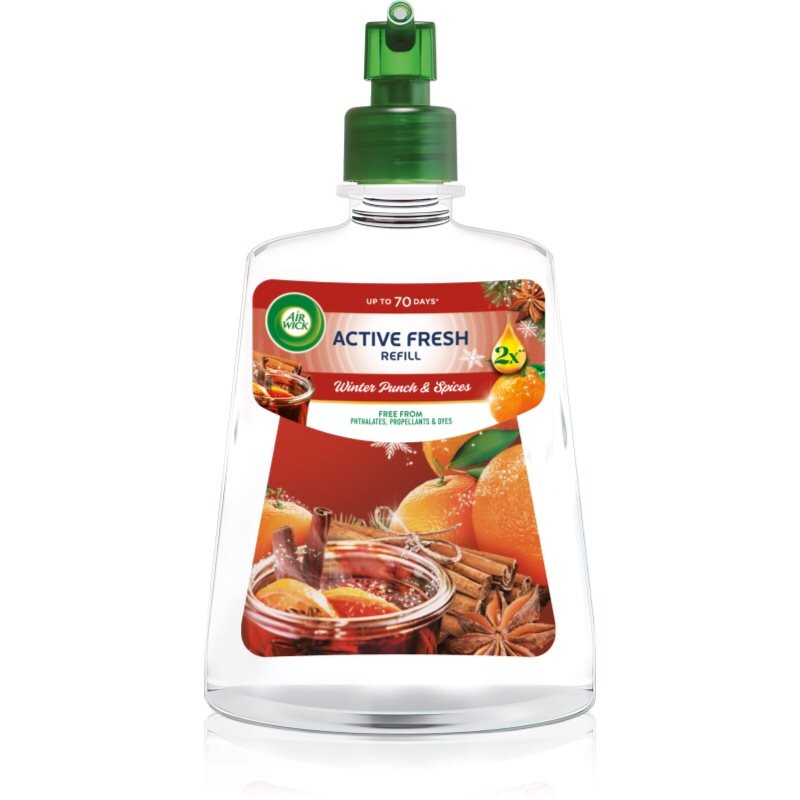 Air Wick Active Fresh Winter Punch & Spices osvěžovač vzduchu – náhradní náplň 228 ml