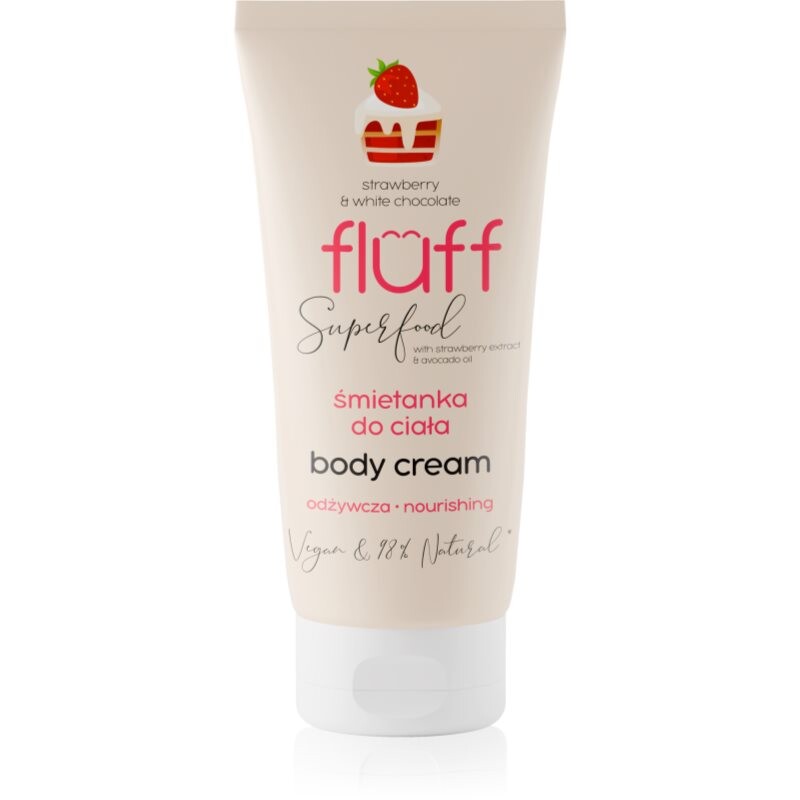 Fluff Superfood strawberry and White Chocolate tělový krém 150 ml