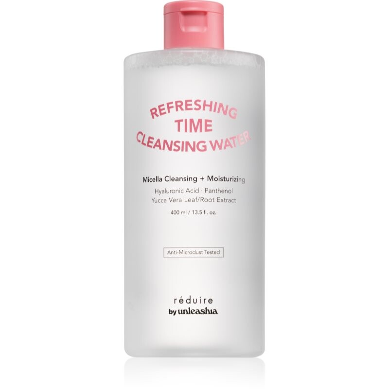 Unleashia Reduire Refreshing Time Cleansing Water zklidňující čisticí voda s kyselinou hyaluronovou 400 ml