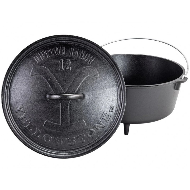 Litinový outdoorový hrnec Lodge Yellowstone 7,6 l s poklicí