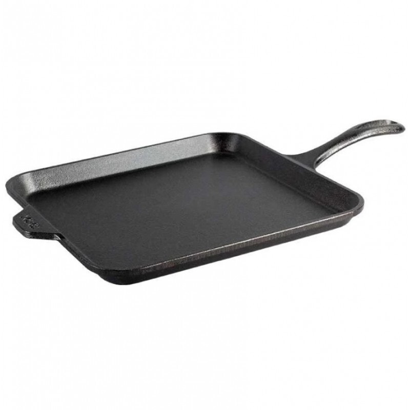 Čtvercová litinová pánev Lodge 28 cm - nízká