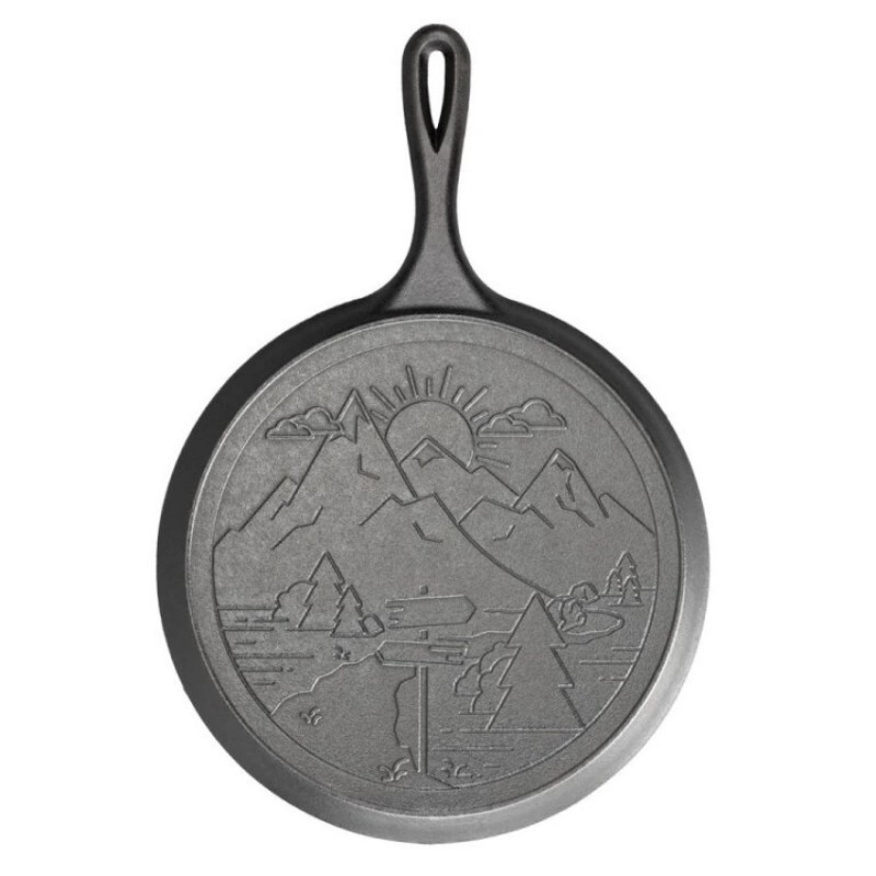 Litinová pánev na palačinky Lodge Wanderlust 26 cm