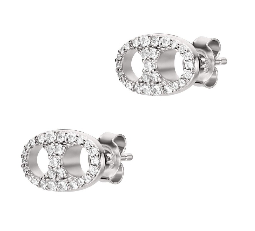Emporio Armani Stříbrné náušnice s kubickými zirkony EG3632040