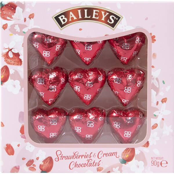Baileys čokoládové pralinky 90g Strawberries&Cream Hearts