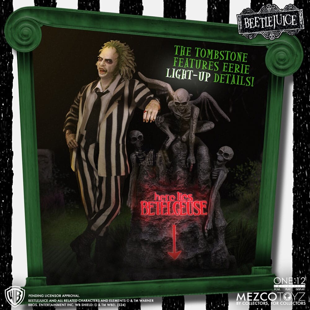 Mezco | Beetlejuice - sběratelská figurka Beetlejuice (Deluxe Edition) 18 cm