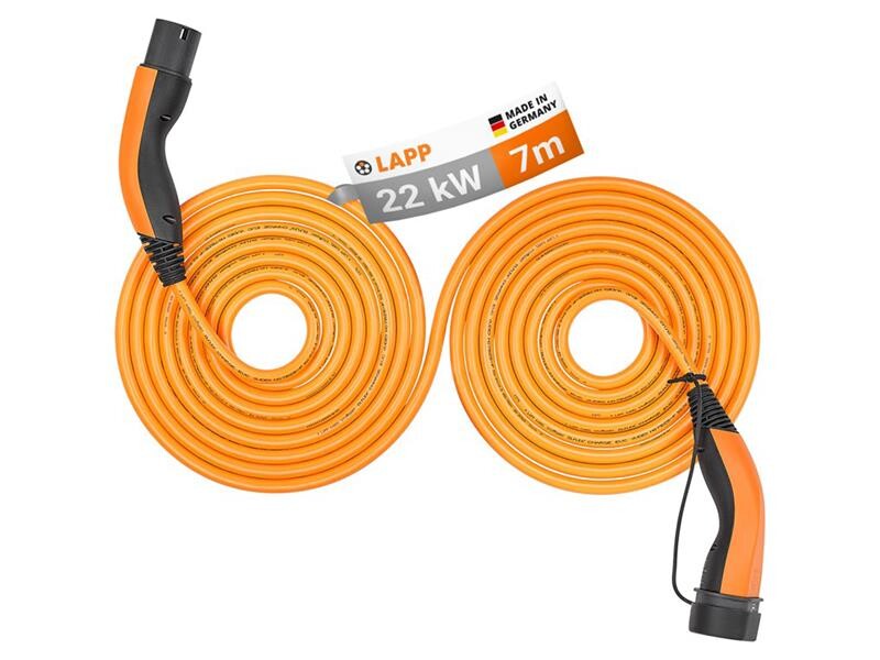 Nabíjecí kabel LAPP 75746 pro elektromobily typ2 22kW 32A 3 fáze délka 7m