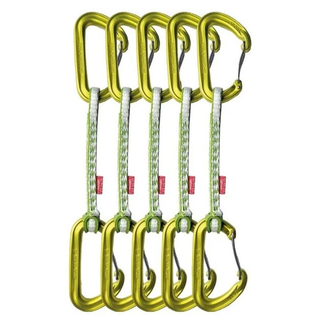 Sada expresek Ocún HAWK QD WIRE DYN 8 mm 15 cm 5-pack Barva: světle zelená